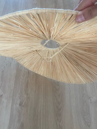 Pantalla lámpara colgante rafia natural