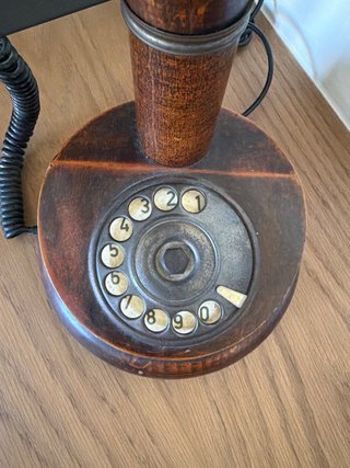 Teléfono vintage Madera y Metal