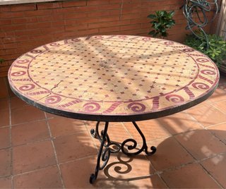 Pie de mesa de  hierro forjado