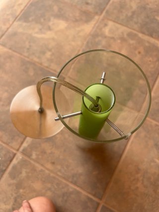 Lámpara de cristal verde