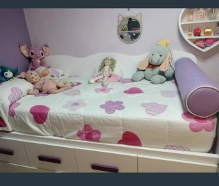 Cama nido blanca con cajones