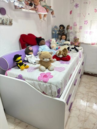 Cama nido blanca con cajones