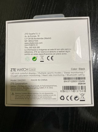 ZTE Watch Live 3 Negro SW2301
