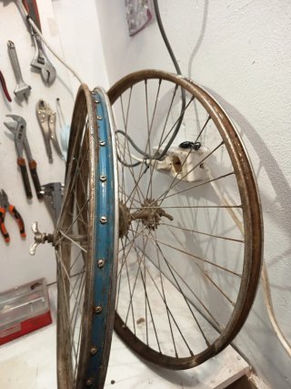 Ruedas de bicicleta vintage