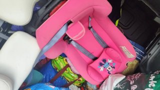 Silla de coche para bebé rosa