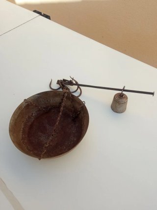 Báscula romana antigua hasta 25 kg