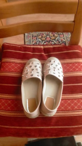 Ballerine rosa con borchie argento