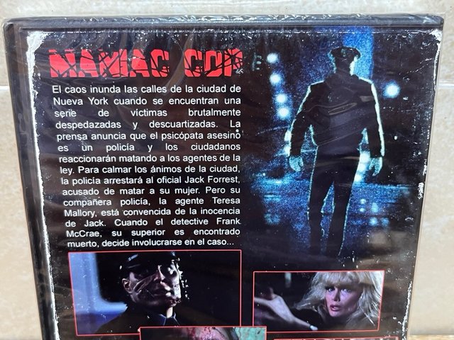 MANIAC COP DVD NUEVO EMBALADO  85 MINUTOS