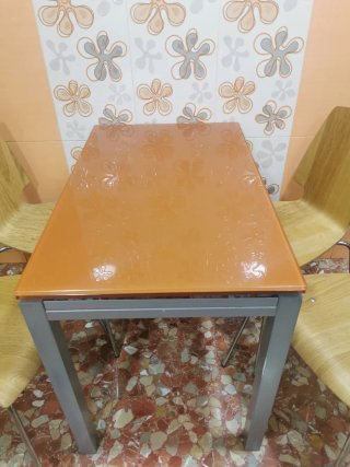 Mesa y 2 Sillas Naranja