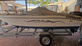 Barco de recreo de 4.5 metros con motor y remolque