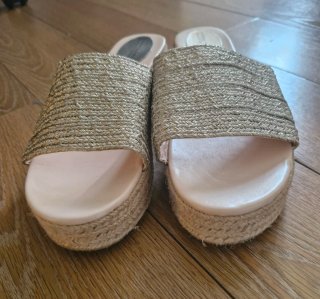 Sandalias cuña esparto Zara Home T41