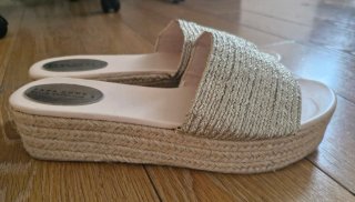 Sandalias cuña esparto Zara Home T41