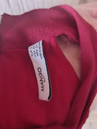 Vestido Mango Rojo Talla XS