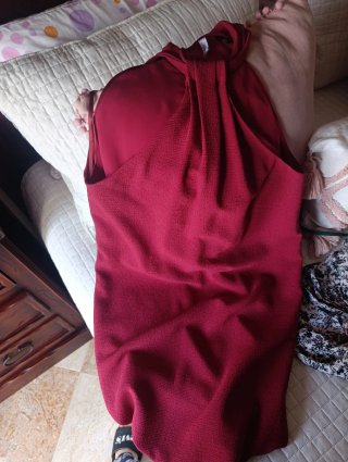 Vestido Mango Rojo Talla XS