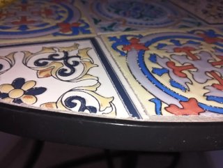 Oportunidad! Mesa Redonda Mosaico Cerámica y Metal