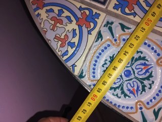 Oportunidad! Mesa Redonda Mosaico Cerámica y Metal