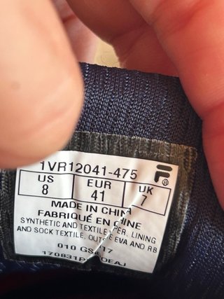 Deportivas Fila Talla 41 Azul Marino