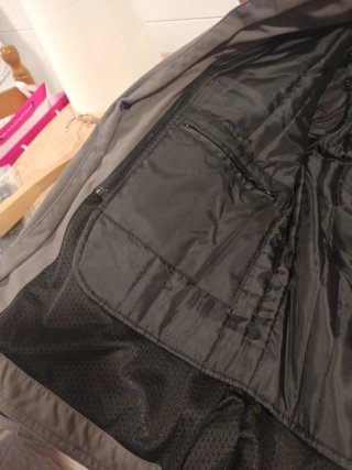 Chaqueta de moto gris
