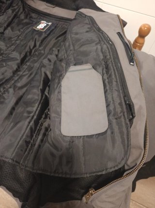 Chaqueta de moto gris