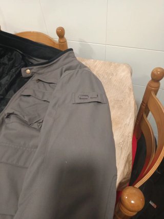Chaqueta de moto gris