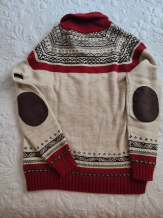Jersey Springfield Talla M Rojo y Beige