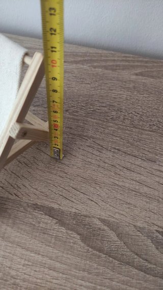 Hamaca de madera y tela pata casita muñecas