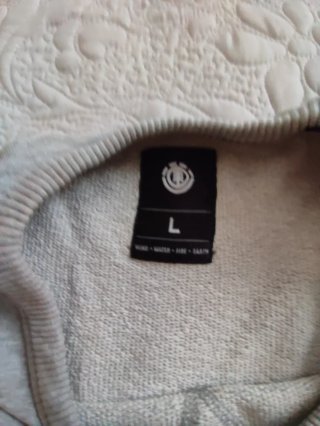 Sudadera Element Algodón Gris Bolsillo Estampado