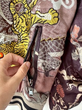 Bomber reversible Zara bordada