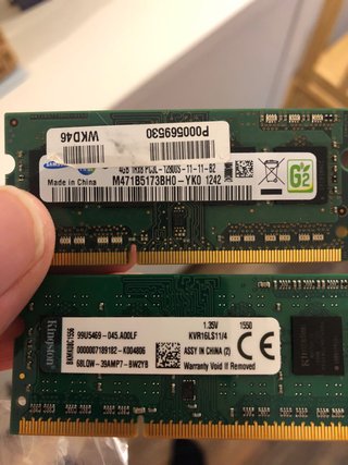 2x Módulos RAM Samsung y Kingston PC3L