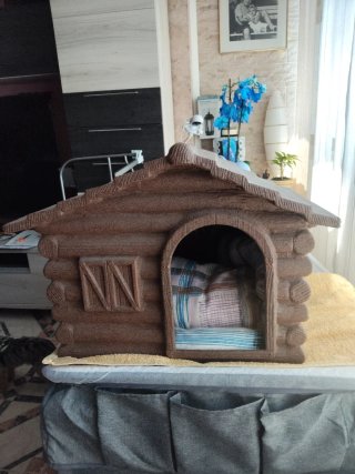 Casita Perro/Gato Estilo Leñador Interior/Exterior