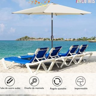 Sombrilla Terraza 260x235 Reclinable Pie Aparte