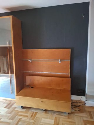 Mueble salón madera 330cm ancho