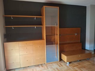 Mueble salón madera 330cm ancho