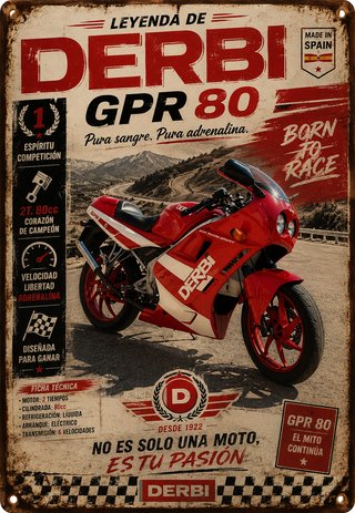 Lote 3 chapas Derbi GPR 80