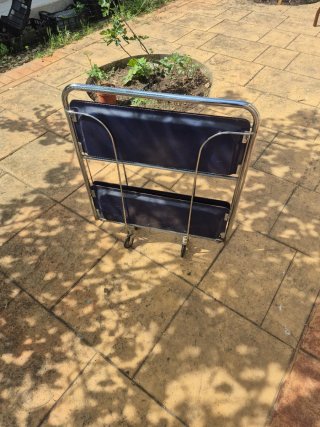Carrello ausiliario vintage a 2 vassoi