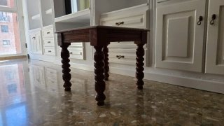 Mesa Auxiliar Vintage Madera y Mármol
