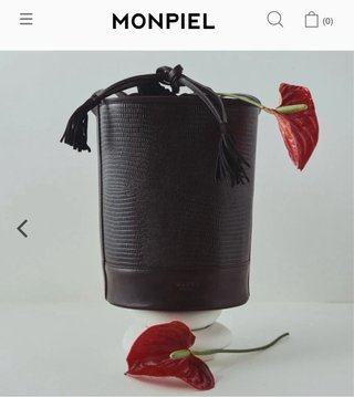 Bolso MONPIEL Negro Cuero Piel Serpiente