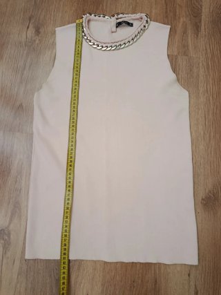 Jersey Zara sin mangas con cadena Talla L