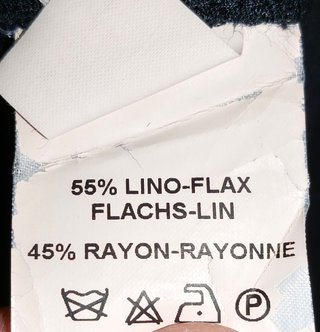 Pantaloni donna lino vita bassa neri