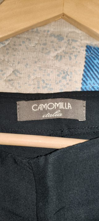 Pantaloni donna lino vita bassa neri