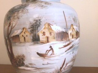 Jarrón Tibor porcelana pintado a mano - Valor+110€