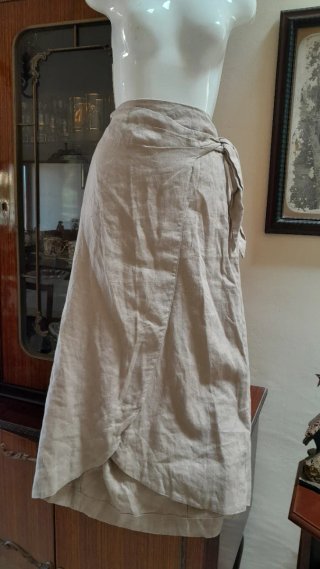 Completo gonna lino + blusa cotone/viscosa