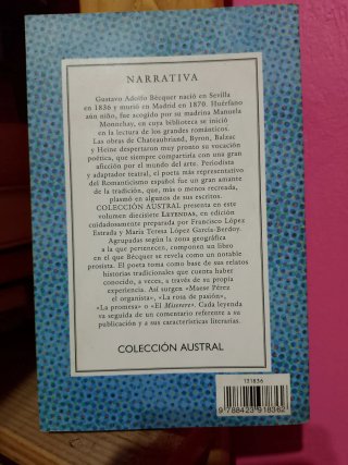 Libro "Leyendas" de Gustavo Adolfo Bécquer