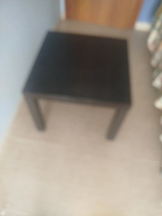 Mesa de centro de madera negra/marrón