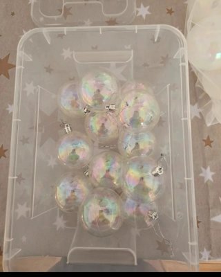 Palline di Natale in Cristallo Iridescenti