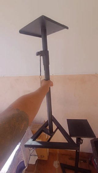 Soporte Altavoz/Monitor Negro Ajustable