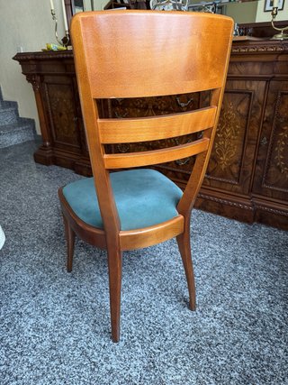 6 Sillas de Salón Madera y Terciopelo