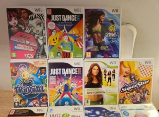Nintendo Wii + 15 Juegos + Wii Fit