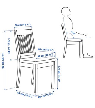 Silla NÄSINGE Ikea Marrón Oscuro