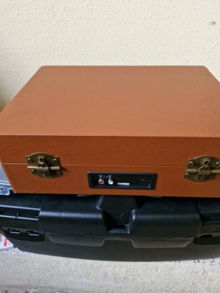 Lettore Vinili Bluetooth Marrone e Dorato
